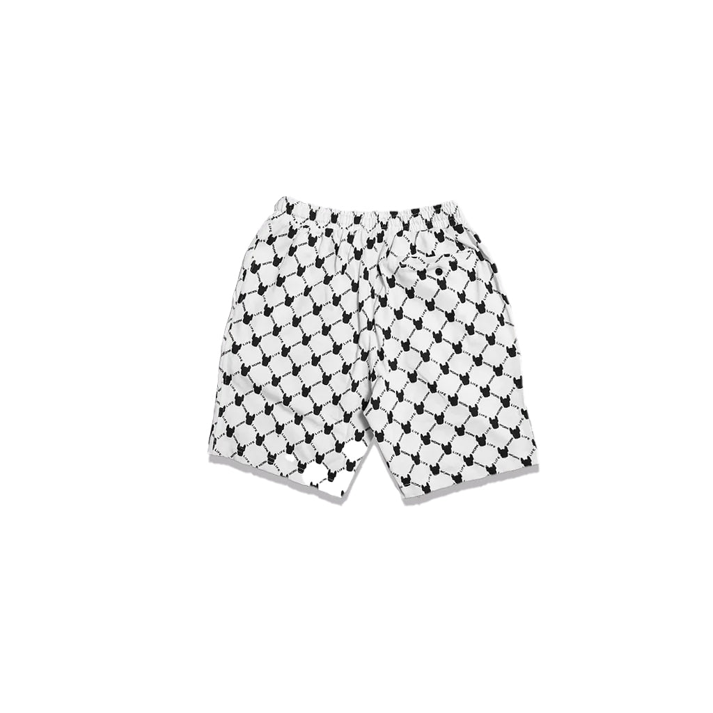 Lifework Pattern Logo Shorts White