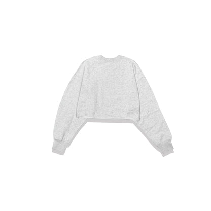 Recto Llege Series Crop Sweatshirt Light Grey