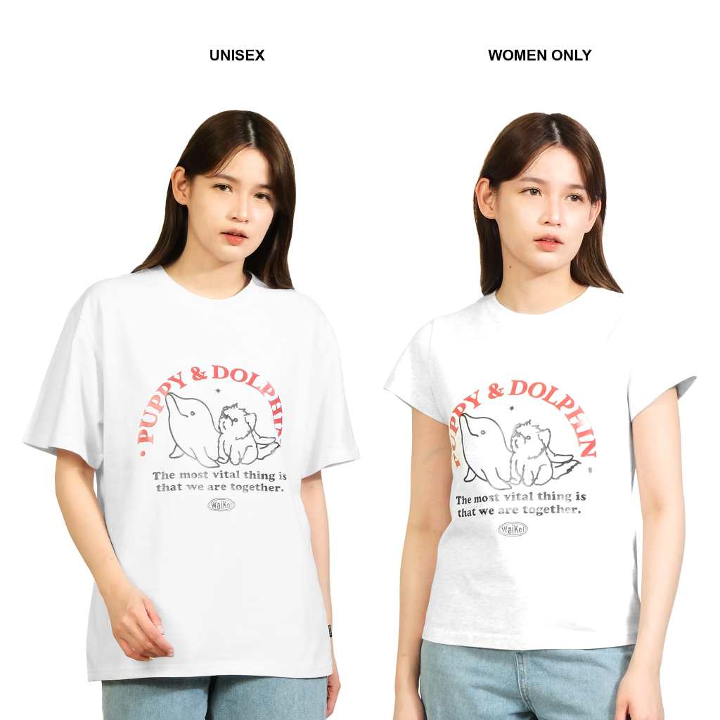 Wai Kei Puppy Dolphin Together T-Shirt